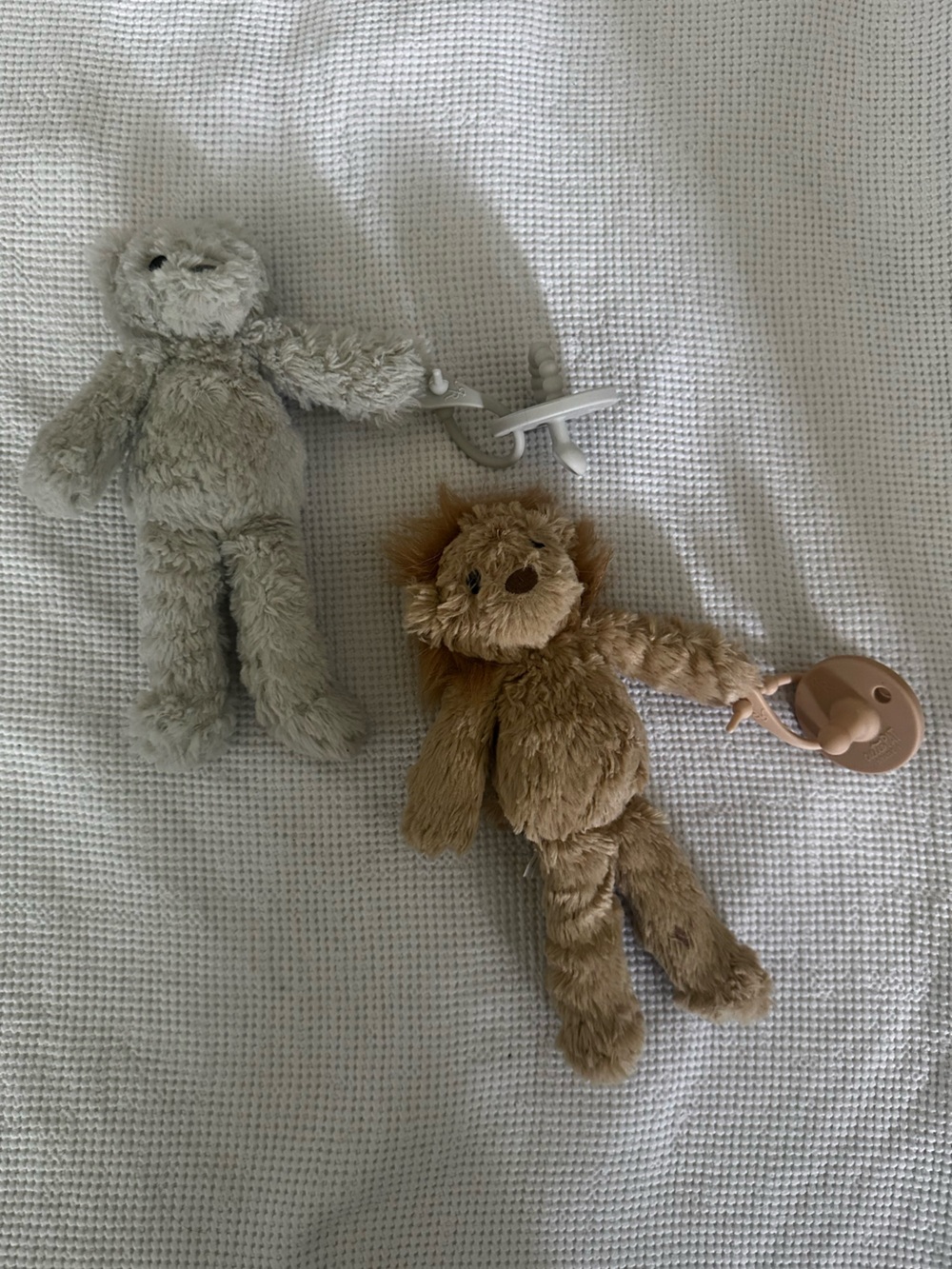 Ryan & Rose Bear and Lion Pacifier Loveys